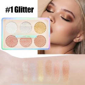 Palette de maquillage professionnel Highligh& Contour Pro, kit de contours, 6 paillettes mates et nacrées