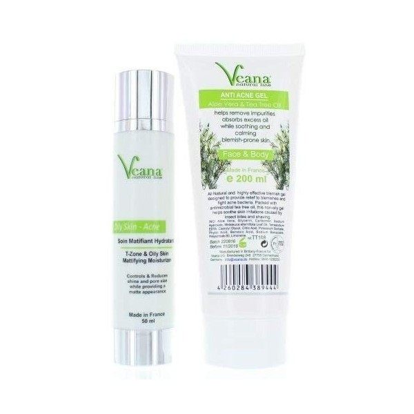 Anti Acne Matifiant Hydratant + Tea Tree Visage Lavage