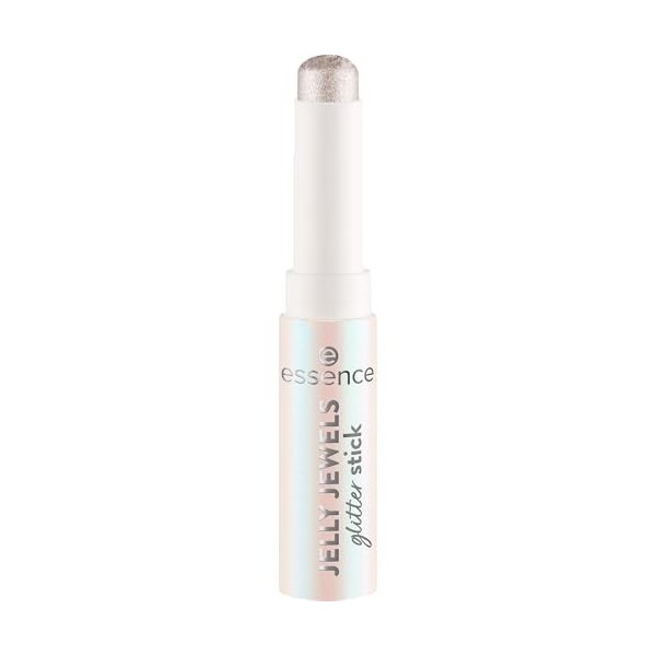 Essence Cosmetics Jelly Jewels Glitter Stick Stick Paillettes, Longue Durée, Sensation de Rosée, Chatoyant, Intense en Couleu