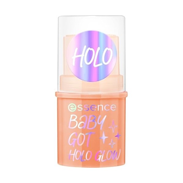 Essence Cosmetics Baby Got Holo Glow Highlighter Stick Illuminateur, Résultat Instantané, Luminescent, Chatoyant, Holographiq