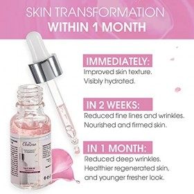 ClaRose Sérum et crème anti-âge pour le visage, enrichis en acide hyaluronique et huile de rose naturelle