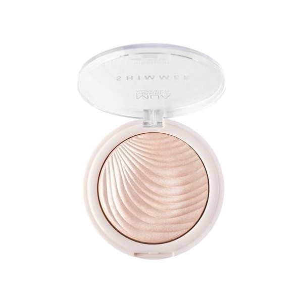 MUA Makeup Academy Poudre surlignante Shimmer, soie dhuître – Finition brillante hautement pigmentée, 8 g