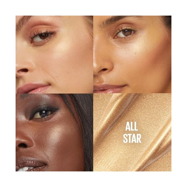 Maybelline New-York - Highlighter Liquide 3-En-1 - Effet Bonne Mine & Glow Immédiat - Maquillage Glowy - SUNKISSER - Teinte :