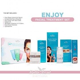 Belle Azul Coffret cadeau pour femme - Soin visage - Routine détox + Crèmes visage hydratantes + Acide Hyaluronique avec Vita