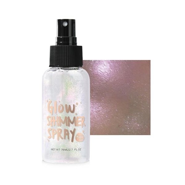 Glitter en spray, résistant à leau, brillance scintillante, spray de paillettes pour le visage, les cheveux, le corps, ultra