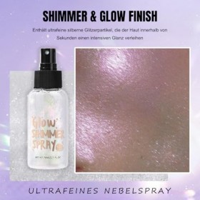 Glitter en spray, résistant à leau, brillance scintillante, spray de paillettes pour le visage, les cheveux, le corps, ultra