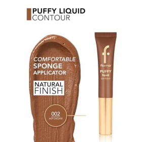 Flormar Puffy Liquid Contour 002 Hot Chocolate – Contour liquide modulable avec applicateur éponge, fini naturellement lumine