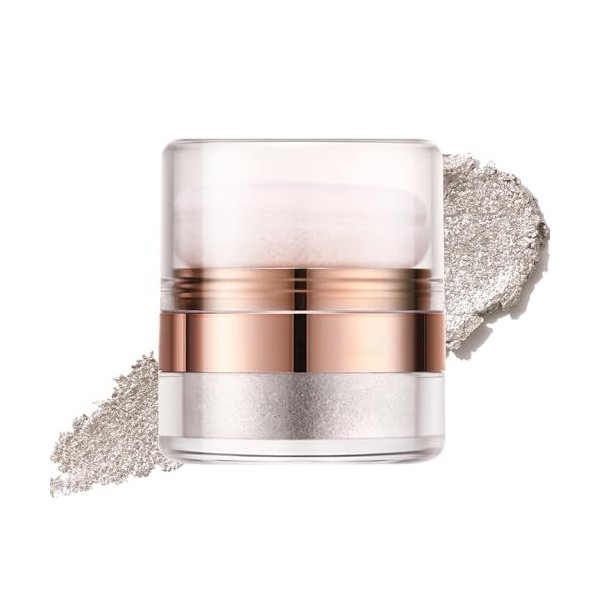 Polvo De Hadas Poudre de surligneur argentée Paillettes pour le corps Poudre de fée Paillettes Imperméable à leau Paillettes