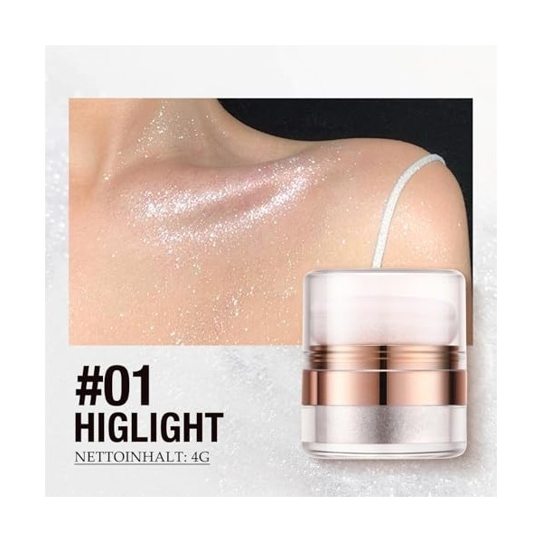 Polvo De Hadas Poudre de surligneur argentée Paillettes pour le corps Poudre de fée Paillettes Imperméable à leau Paillettes