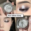 KARLOR Surligneur liquide pour les yeux en argent – Fard à paupières crémeux à paillettes scintillantes gel avec finition écl