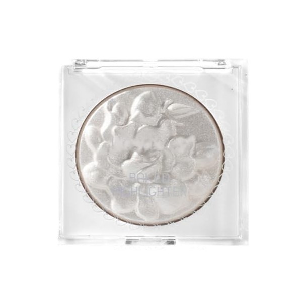 KARLOR Baked Highlighter Poudre de surligneur pressée avec brillance nacrée 3D, visage, paillettes blanches, structure floral