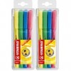 STABILO flash - Surligneur - Pochette x 4 surligneurs fluo - Coloris assortis Lot de 2 