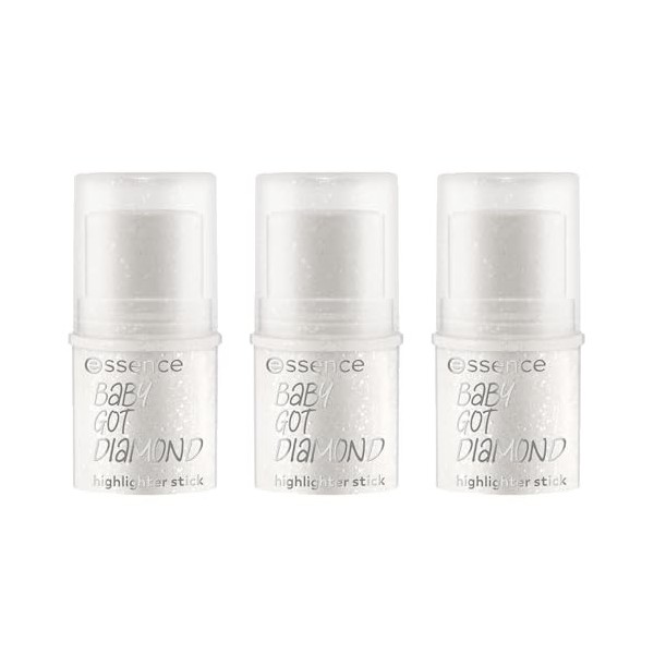 essence BABY GOT DIAMOND stick de mise en valeur, Argent, brillant, radieux, scintillant, étincelant, vegan, sans parfum, san