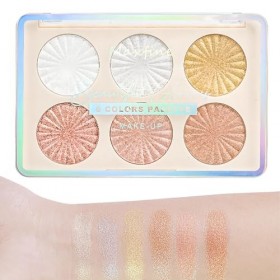 Palette de maquillage professionnel Highligh& Contour Pro, kit de contours, 6 paillettes mates et nacrées