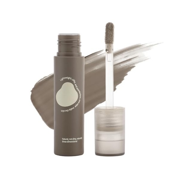 Erinde Correcteur Fluide Natural Brown, Fini Mat Naturel, Améliorer leffet de contour, Texture légère et facile à appliquer,