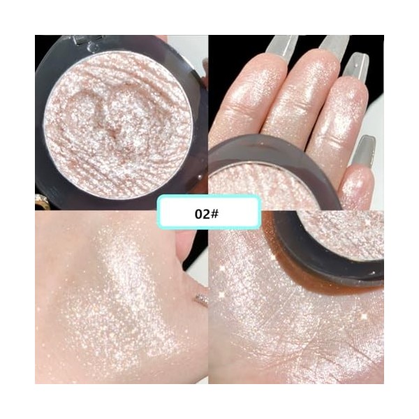 KARLOR Palette de surligneurs de maquillage, pour les yeux, le visage, les yeux, la poudre, le fard à paupières, brillant, br