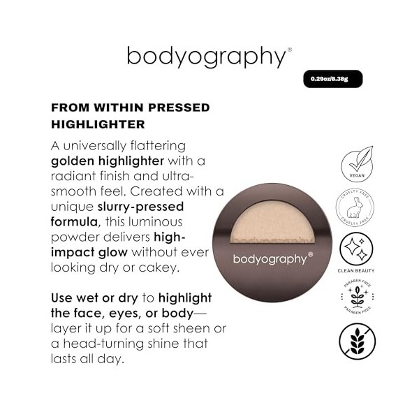 From Within Pressed Highlighter - Champagne by Bodyography for Women - 0.29 oz Highlighter