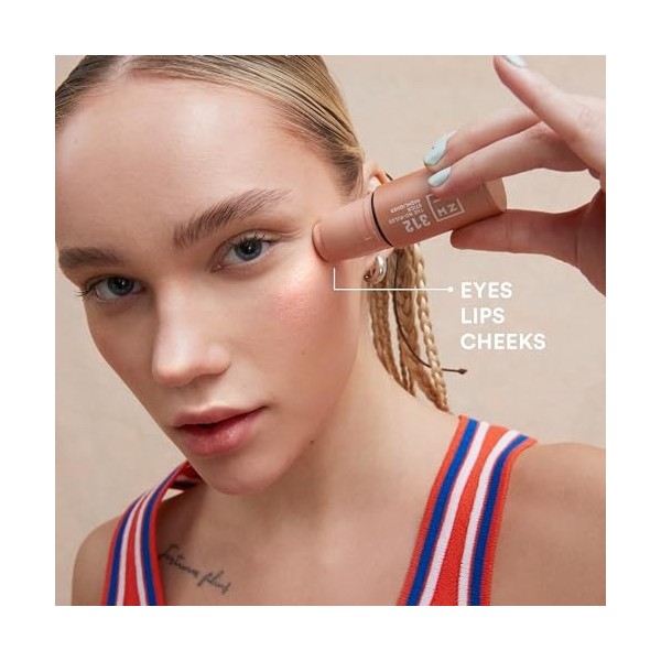 3INA MAKEUP - The No - Rules 312 - roseaux Acide Hyaluronique pour Yeux Lèvres et Joues -Fini Naturel et Lumineux - Vegan - C