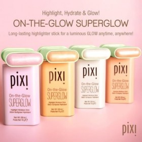Pixi Beauty On-the-Glow SuperGlow | Teinte: GildedGold | Enlumineur Hydratant en Stick pour Joues et Arcades Sourcilières | M