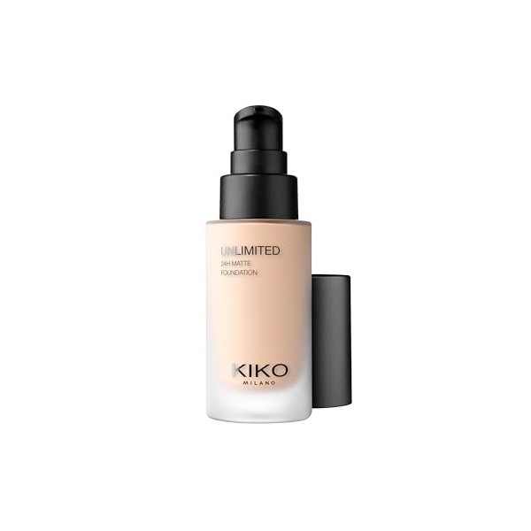 KIKO Milano Unlimited 24H Matte Foundation 1.5 WR, Fond De Teint Mat Fluide Longue Tenue Jusqu’À 24 Heures