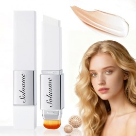 Bâton de fond de teint 2 en 1 à changement de couleur, stick anti-cernes léger et longue durée avec un pouvoir couvrant compl