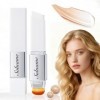 Bâton de fond de teint 2 en 1 à changement de couleur, stick anti-cernes léger et longue durée avec un pouvoir couvrant compl