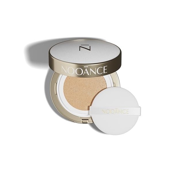 NOOANCE - Fond de Teint Soin Teinté Cushion Cream Porcelaine - Hydratation 72h & Teint Parfait Effet Peau Nue - Fini Lumineux