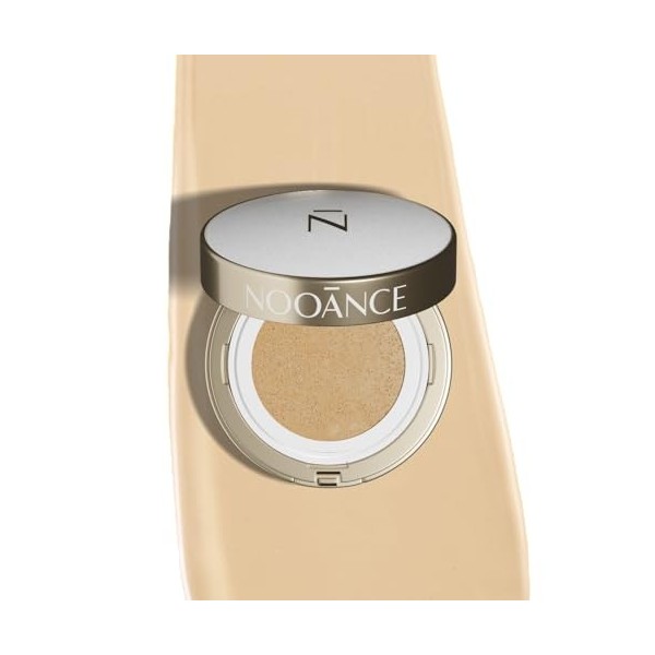 NOOANCE - Fond de Teint Soin Teinté Cushion Cream Porcelaine - Hydratation 72h & Teint Parfait Effet Peau Nue - Fini Lumineux