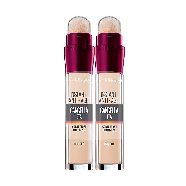 Maybelline New York Il Canceller Lot de 2 correcteurs liquides correcteurs, aux baies de Goji et à lhaloxyl, couvre les cern