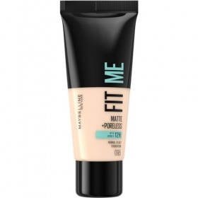 Maybelline New-York - Fond de teint Fluide Fit Me Matte & Poreless - Peaux normales à grasses - Teinte : 95 Porcelaine Claire