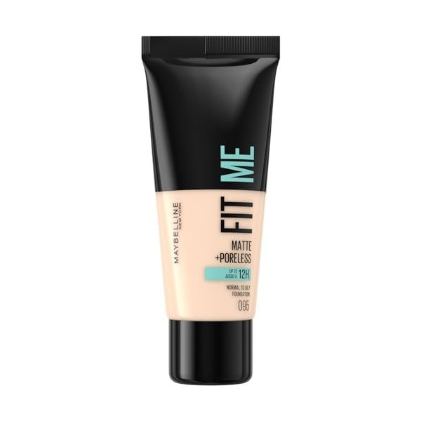 Maybelline New-York - Fond de teint Fluide Fit Me Matte & Poreless - Peaux normales à grasses - Teinte : 95 Porcelaine Claire