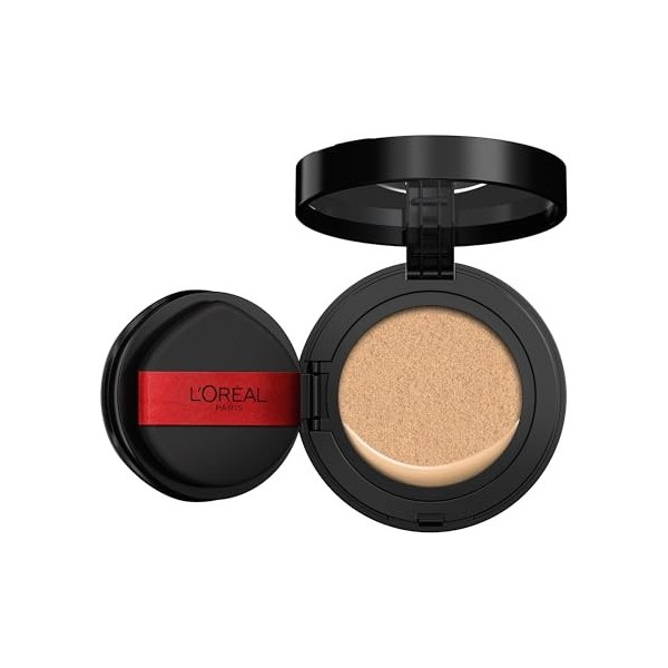 LOréal Paris - Fond de Teint Cushion 24H Air Wear - Haute Couvrance Indétectable - Sans Transfert - Tous Types de Peau - Tei
