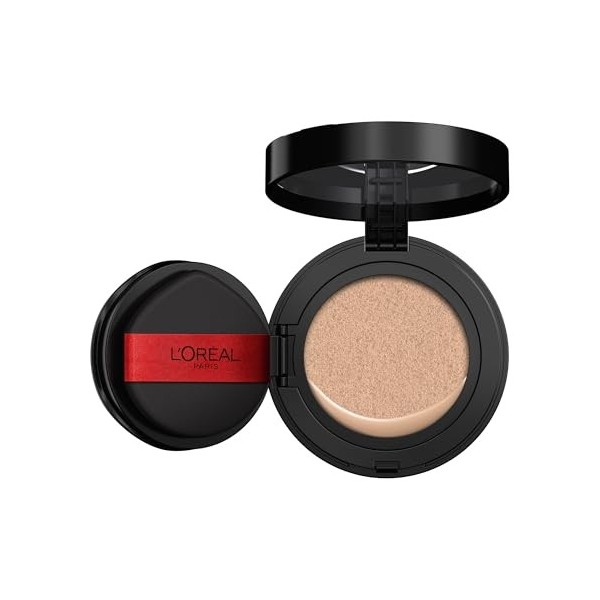 LOréal Paris - Fond de Teint Cushion 24H Air Wear - Haute Couvrance Indétectable - Sans Transfert - Tous Types de Peau - Tei