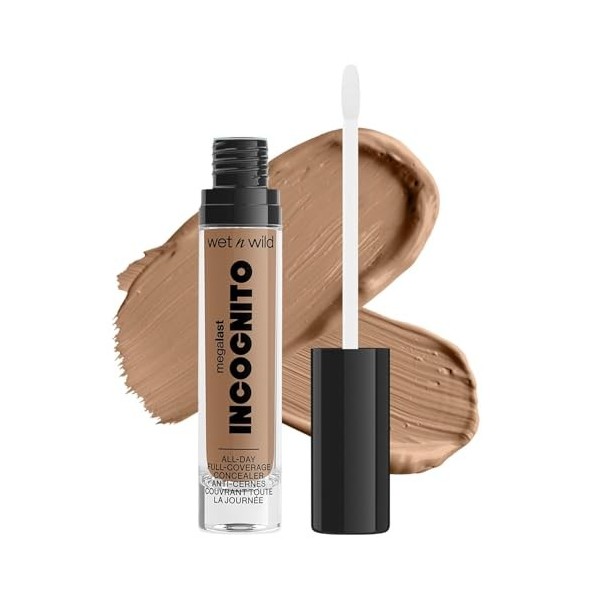 Wet n Wild Megalast Incognito Full-Coverage Concealer, Anti-Cernes Liquide Couvrant Mat Longue Tenue, Correcteur Cernes et Im