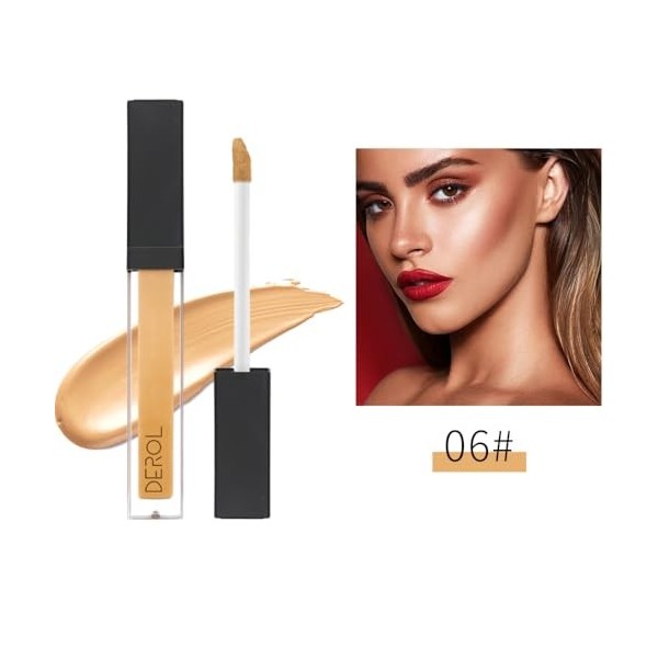 Fond de teint liquide - Couvrance naturelle et anti-cernes léger hautement pigmenté, Anti-tâches et correcteurs 06, 6,5 ml