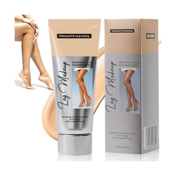 Maquillage pour Jambes Imperméable, Crème de Recouvrement, Fond de Teint Perfecteur de la Peau, Sans Transfert, Couverture Ja