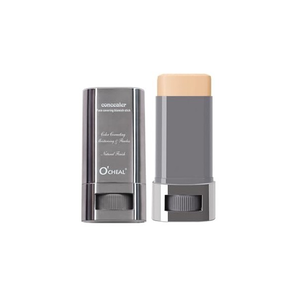 OCHEAL Bâton de fond de teint pour le visage - Longue durée - Éclaircissement léger du visage - Correcteur - Contour - Maqui