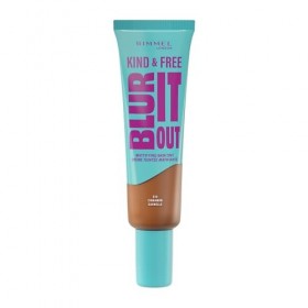 Rimmel London Kind & Free BLUR IT OUT Teint Matifiant,510 Warm Cinnamon, Contrôle de la brillance toute la journée, Maquillag