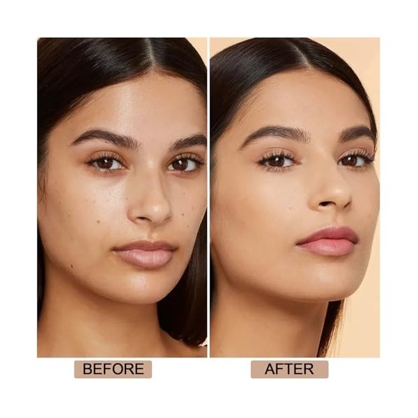 Boobeen Fond de teint imperméable et couvrant, Fond de teint crème, Couvrance légère et durable pour un fini impeccable