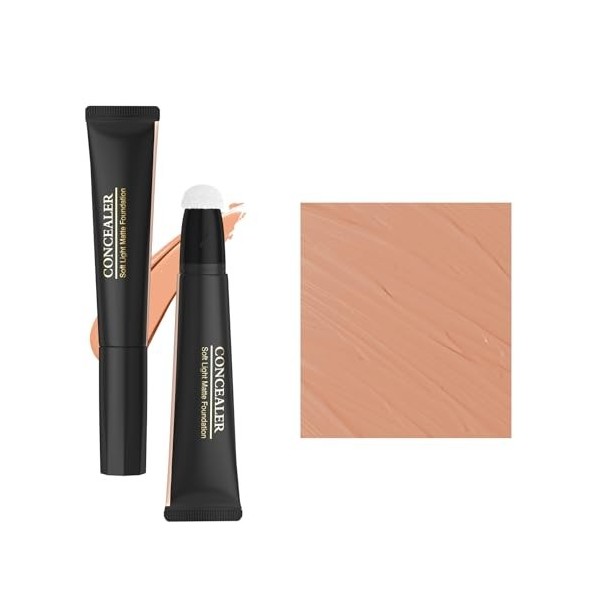 Fond de teint liquide mat délicat, correcteur de couverture complète, fond de teint, doux et imperméable, durable pour la pea