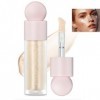Beauty Searcher Highlighter Liquide Fini Éclat Argent Champagne Visage & Corps 01 Lune Light 