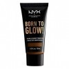 NYX PROFESSIONAL MAKEUP Born To Glow Fond de teint Natural Radiant à couvrance moyenne Noyer