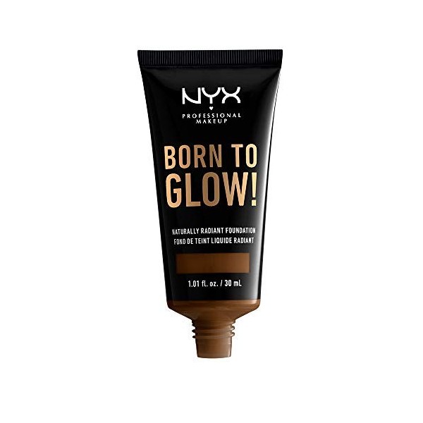 NYX PROFESSIONAL MAKEUP Born To Glow Fond de teint Natural Radiant à couvrance moyenne Noyer