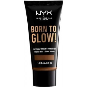 NYX Professional Makeup Fond de Teint Éclat Born to Glow, Fini Éclatant, Couvrance Moyenne Modulable, Formule Vegan, Teinte :
