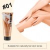 Boobeen Crème de Maquillage Imperméable pour les Jambes, Correcteur Corporel Sans Transfert, Longue Tenue 24 Heures et Facile