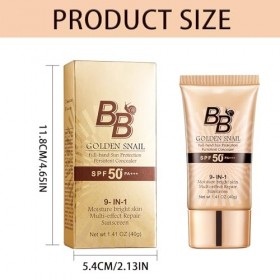 BB Crème Teint Naturel SPF 50+ avec Protection Solaire et Haute Couvrance – Fond de Teint Hydratant et Correcteur pour un Écl