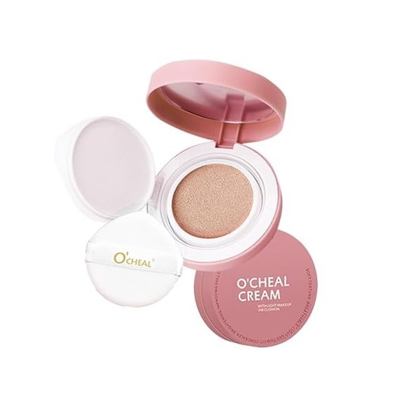 OCHEAL CC - Coussin crème pour fond de teint - Hydratant longue durée - BB crème pour le visage - 15 g - 02 naturel