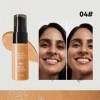 Fond de Teint Fluide Longue Tenue, Fondation Liquide Résistant à lEau et à la Transpiration – Inclut 5ml Gel Hydratant Préma