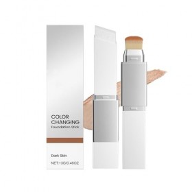Color Changing - Stick de fond de teint à changement de couleur avec brosse, fond de teint à couvrance moyenne à complète, lo