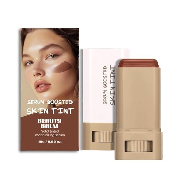 Baume de beauté Sérum Teinté Hydratant – Stick de Fond de Teint Hydratant Teinté, Stick Contour pour le Maquillage du Visage